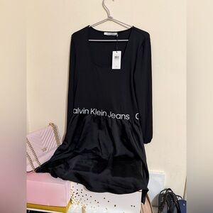 Calvin Klein Jeans Black Ribbed Scoop-Neck Top